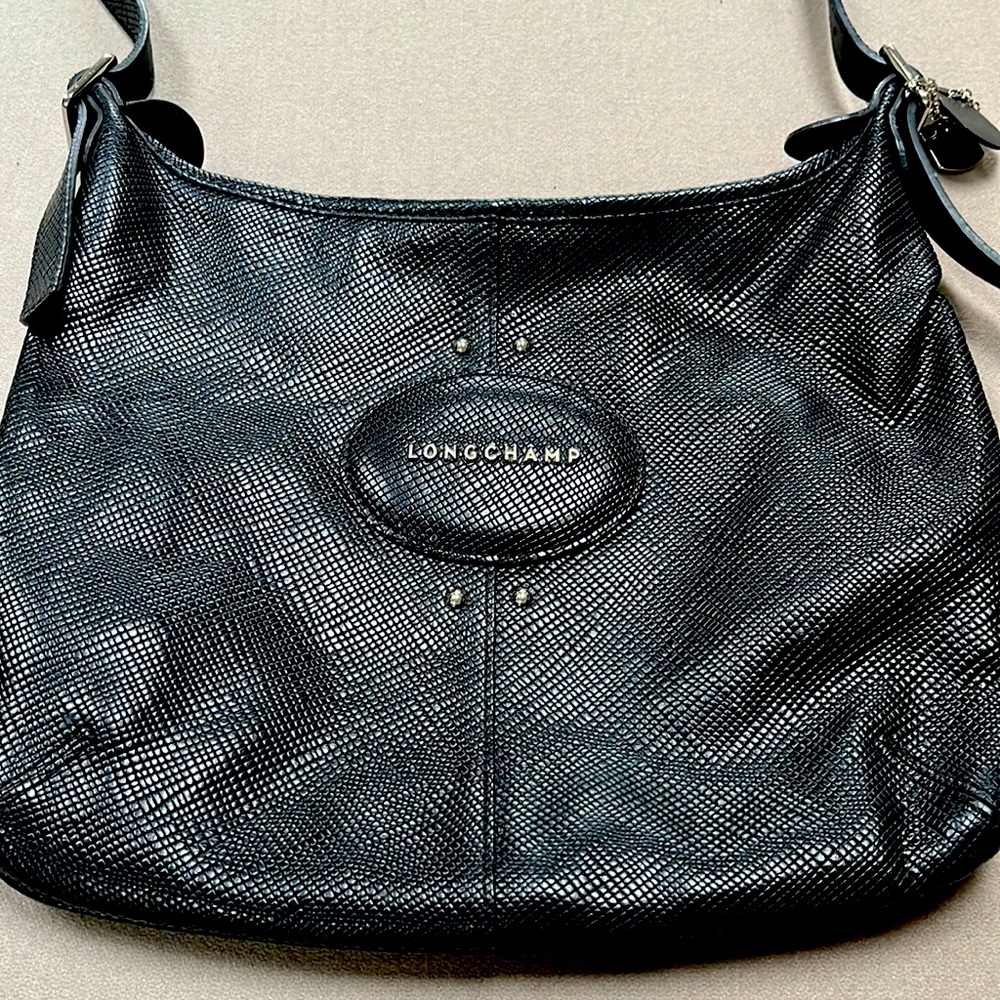 longchamp leather textured crossbody